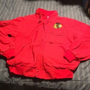 Vintage Blackhawks Bomber Jacket - L
